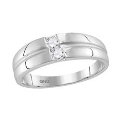 1/4 CTW Womens Round Diamond Band Ring 10kt White Gold - REF-35H4R