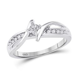 1/5 CTW Princess Diamond Solitaire Bridal Wedding Engagement Ring 10kt White Gold - REF-25H3R