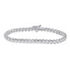 4 CTW Womens Round Diamond Classic Tennis Bracelet 14kt White Gold - REF-286Y4N