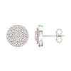 Image 1 : 1 CTW Womens Round Diamond Cluster Earrings 14kt Two-tone Gold - REF-81W7H
