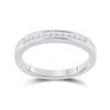 1/4 CTW Womens Princess Diamond Wedding Band Ring 14kt White Gold - REF-37X5T