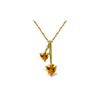 Genuine 1.40 ctw Citrine Necklace 14KT Yellow Gold - REF-23V8W