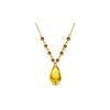 Genuine 11.50 ctw Citrine Necklace 14KT Yellow Gold - REF-34N7R