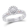Image 1 : 1/2 CTW Round Diamond Bridal Wedding Ring 10kt Two-tone Gold - REF-51T2V