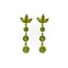 Image 1 : Genuine 8.7 ctw Peridot Earrings 14KT Yellow Gold - REF-53V6W