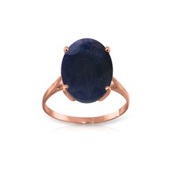 Genuine 8.5 ctw Sapphire Ring 14KT Rose Gold - REF-85F2Z