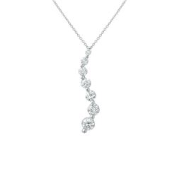 0.94 CTW Diamond Pendant 14K White Gold - REF-87H2M