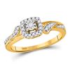 Image 1 : 1/6 CTW Womens Round Diamond Solitaire Promise Ring 10kt Yellow Gold - REF-22N5A