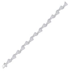 5 CTW Womens Baguette Diamond Tennis Bracelet 10kt White Gold - REF-334M2F