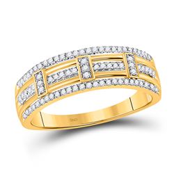 1/5 CTW Womens Round Diamond Band Ring 10kt Yellow Gold - REF-19T2V