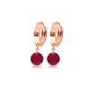 Image 1 : Genuine 2.5 ctw Ruby Earrings 14KT Rose Gold - REF-33K6V