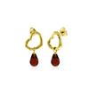 Image 1 : Genuine 4.5 ctw Garnet Earrings 14KT Yellow Gold - REF-42H6X