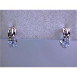 5023 14k White Gold Diamond Earrings