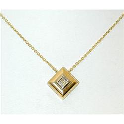 2034 14K Gold Necklace w/ Diamonds Pendant