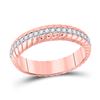 Image 1 : 1/5 CTW Womens Round Diamond Patterned Anniversary Ring 14kt Rose Gold - REF-34H3R