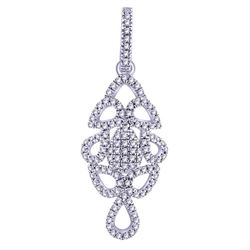 0.17 CTW Diamond Pendant 14K White Gold - REF-14F9N