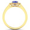 Image 2 : Natural 2.4 CTW Tanzanite & Diamond Ring 14K Yellow Gold - REF-50T6H