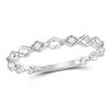 Image 1 : 1/20 CTW Womens Round Diamond Stackable Band Ring 10kt White Gold - REF-10H9R