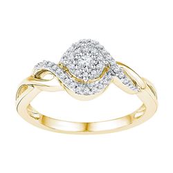 1/5 CTW Round Diamond Solitaire Bridal Wedding Engagement Ring 10kt Yellow Gold - REF-23R3X