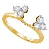Image 1 : 3/4 CTW Womens Round Diamond Ring 14kt Yellow Gold - REF-88V2Y