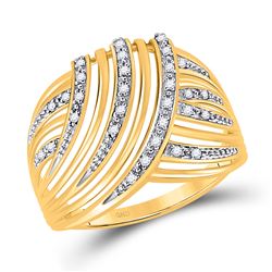 1/10 CTW Womens Round Diamond Fashion Ring 10kt Yellow Gold - REF-20F5W