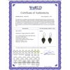 Image 2 : Genuine 24.5 ctw Black Spinel Earrings 14KT Rose Gold - REF-26F2Z