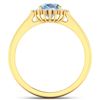 Image 2 : Natural 2.2 CTW Aquamarine & Diamond Ring 14K Yellow Gold - REF-45R6F