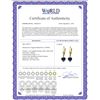 Image 2 : Genuine 3.1 ctw Sapphire Earrings 14KT Yellow Gold - REF-42P2H