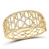 Image 1 : 4 CTW Womens Round Diamond Cocktail Bracelet 14kt Yellow Gold - REF-477H2R
