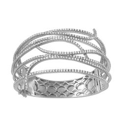 4.74 CTW Diamond Bangle 18K White Gold - REF-660Y8X