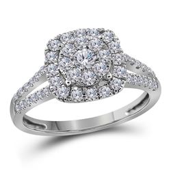 3/4 CTW Round Diamond Solitaire Bridal Wedding Engagement Ring 14kt White Gold - REF-68V2Y