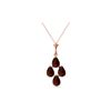 Image 1 : Genuine 1.50 ctw Garnet Necklace 14KT Rose Gold - REF-20N4R