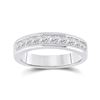 Image 1 : 1 CTW Womens Princess Channel-set Diamond Single Row Wedding Band Ring 14kt White Gold - REF-115Y3N