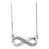 Image 1 : 1/20 CTW Womens Round Diamond Infinity Pendant 10kt White Gold - REF-15M2F