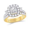 2 CTW Round Diamond Bridal Wedding Ring 14kt Yellow Gold - REF-235N4A