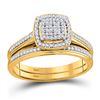 1/4 CTW Round Diamond Bridal Wedding Ring 10kt Yellow Gold - REF-30R7X