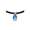 Genuine 6 ctw Blue Topaz Necklace 14KT Rose Gold - REF-30Z5N