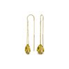 Genuine 6 ctw Citrine Earrings 14KT Yellow Gold - REF-21M9T