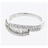 0.87 CTW Diamond Ring 18K White Gold - REF-91W5H