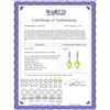 Image 2 : Genuine 18.1 ctw Lemon Quartz & Diamond Earrings 14KT White Gold - REF-35H2X