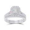 Image 1 : 1/3 CTW Emerald Diamond Bridal Wedding Ring 14kt Two-tone Gold - REF-136V4Y