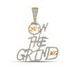 Image 1 : 3/4 CTW Mens Round Diamond On The Grind Charm Pendant 10kt Yellow Gold - REF-61T4V