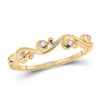 Image 1 : 1/20 CTW Womens Round Diamond Band Ring 10kt Yellow Gold - REF-15W2H