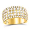 2 CTW Womens Round Diamond Band Ring 10kt Yellow Gold - REF-177V3Y