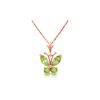 Image 1 : Genuine 0.60 ctw Peridot Necklace 14KT Rose Gold - REF-23R5P