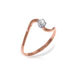 Genuine 0.15 ctw Diamond Anniversary Ring 14KT Rose Gold - REF-34H3X