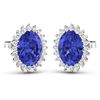 Natural 2.56 CTW Tanzanite & Diamond Earrings 14K White Gold - REF-48K3W