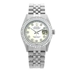 Rolex Pre-owned 36mm Mens String Silver Dial Stainless Steel