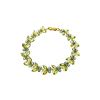 Image 1 : Genuine 16.5 ctw Blue Topaz & Peridot Bracelet 14KT Yellow Gold - REF-179Z2N