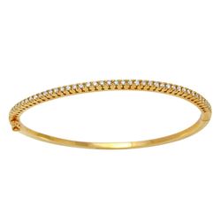 0.84 CTW Diamond Bangle 14K Yellow Gold - REF-88X7R